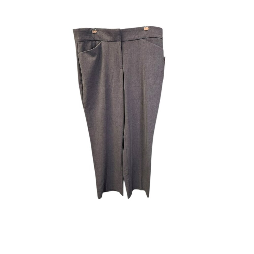 NWT Briggs Perfect Waistband with Slimming Solution Size 12Short - Heather Gray